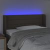 vidaXL T&ecirc;te de lit &agrave; LED Taupe 103x16x78/88 cm Tissu