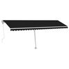 vidaXL Store banne &eacute;lectrique avec LED et capteur 6 x 3 m Anthracite