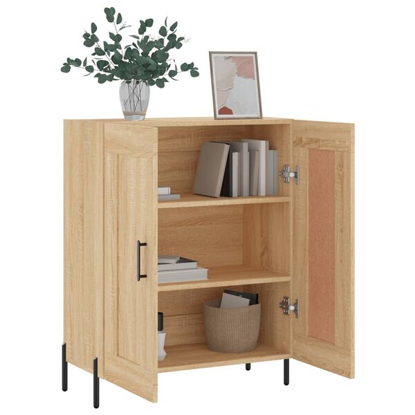 vidaXL Buffet ch&ecirc;ne sonoma 69,5x34x90 cm bois d'ing&eacute;nierie