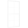 vidaXL Porte coulissante Verre ESG et aluminium 102,5x205 cm Blanc