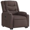 vidaXL Fauteuil inclinable &eacute;lectrique marron fonc&eacute; tissu