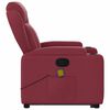 vidaXL Fauteuil inclinable de massage Rouge bordeaux Tissu