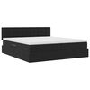 vidaXL Lit de Rangement avec matelas avec t&ecirc;te de lit Noir 90 x 200 cm