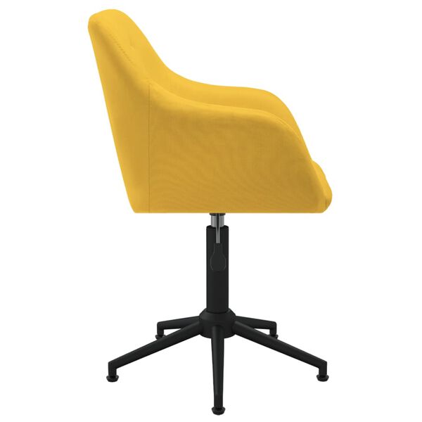 vidaXL Chaises pivotantes &agrave; manger lot de 2 jaune tissu