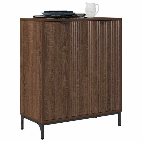 vidaXL Buffet Ch&ecirc;ne brun 69,5 x 33 x 82 cm Bois d'ing&eacute;nierie
