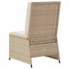 vidaXL Canapé de jardin avec coussin Beige Poly rotin