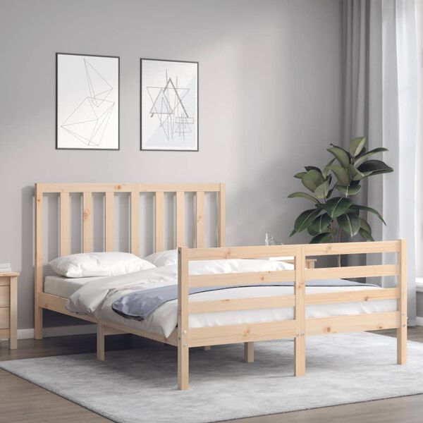 vidaXL Cadre de lit sans matelas 140x200 cm bois massif de pin