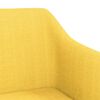 vidaXL Chaises pivotantes &agrave; manger lot de 6 jaune tissu