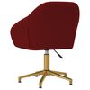 vidaXL Chaises &agrave; manger pivotantes lot de 4 rouge bordeaux velours