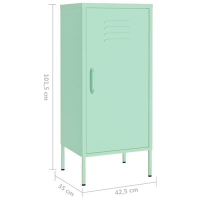 vidaXL Armoire de rangement Vert menthe 42,5x35x101,5 cm Acier