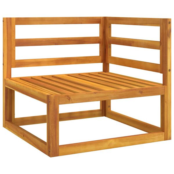 vidaXL Canap&eacute; d'angle sectionnel et coussins verts bois massif acacia