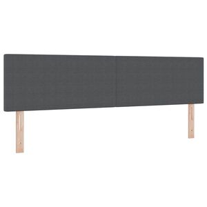 vidaXL T&ecirc;te de lit avec t&ecirc;te de lit Gris fonc&eacute; 180 cm Cuir synth&eacute;tique