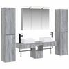 vidaXL Ensemble de mobilier de salle de bain 6 pcs Sonoma gris