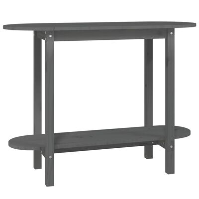 vidaXL Table console Gris 110x40x80 cm Bois massif de pin