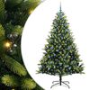 vidaXL Arbre de No&euml;l artificiel en silicone flexible 300 LEDs Vert