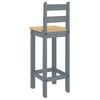 vidaXL Ensemble de bar 3 pcs Gris Bois de pin massif