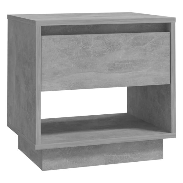 vidaXL Table de chevet Gris béton 45x34x44 cm Bois d'ingénierie