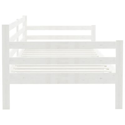 vidaXL Lit Blanc Bois de pin massif 90x200 cm