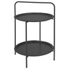 ProGarden Table ronde 50x66 cm Gris fonc&eacute; mat