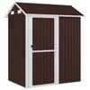 vidaXL Abri de jardin marron 192x152,5x237 cm acier galvanis&eacute;