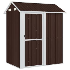 vidaXL Abri de jardin marron 192x152,5x237 cm acier galvanis&eacute;