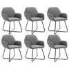 vidaXL Chaises &agrave; manger lot de 6 gris fonc&eacute; tissu