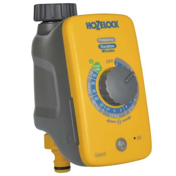 Hozelock Minuterie d'eau Select Jaune et gris