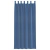 vidaXL Rideaux en voile avec boucles 2 pcs bleu royal 140x245 cm