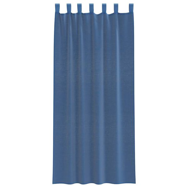 vidaXL Rideaux en voile avec boucles 2 pcs bleu royal 140x245 cm