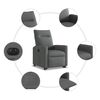 vidaXL Fauteuil inclinable électrique gris foncé tissu