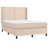vidaXL Sommier &agrave; lattes de lit matelas LED Cappuccino 140x190 cm