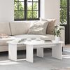 vidaXL Table basse 2 pcs Blanc Bois massif en pin