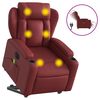 vidaXL Fauteuil inclinable de massage &eacute;lectrique rouge bordeaux