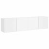 vidaXL Meubles TV muraux 2 pcs blanc 80x30x41 cm
