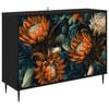 vidaXL Buffet LOCHEM Ch&ecirc;ne noir 102 x 33 x 76 cm Bois d'ing&eacute;nierie