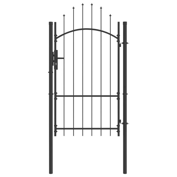 vidaXL Porte de Jardin avec verrouillage Gris 175 x 100 cm Acier