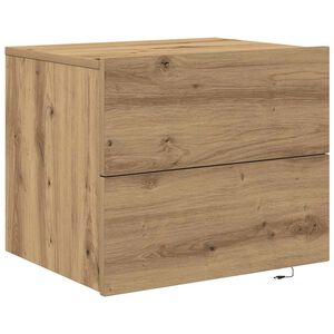 vidaXL Cabinet de chevet avec tiroir Ch&ecirc;ne artisanal 50 x 39 x 41 cm