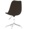 vidaXL Chaise pivotante de bureau Marron fonc&eacute; Tissu