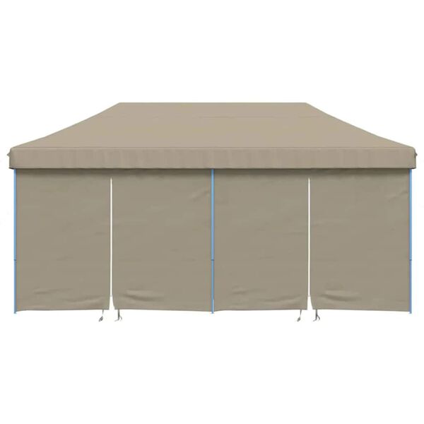 vidaXL Tente de f&ecirc;te pop-up Taupe 580 x 292 x 315 cm Tissu Oxford