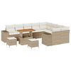 vidaXL Ensemble de canapé de jardin 12 pcs Beige polyrotin
