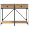vidaXL Table console avec tiroir Chêne artisanal 100 x 39 x 78,5 cm