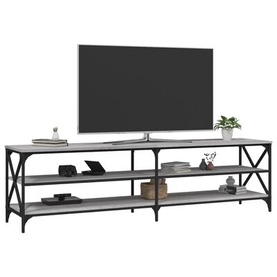 vidaXL Meuble TV sonoma gris 180x40x50 cm bois d'ingénierie