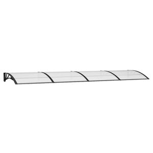 vidaXL Auvent de porte Noir 400x100 cm Polycarbonate