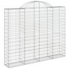 vidaXL Panier de gabions arqu&eacute; 200x30x160/180 cm Fer galvanis&eacute;
