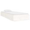 vidaXL Cadre de lit sans matelas blanc bois massif 75x190 cm