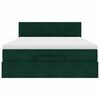 vidaXL Cadre de lit ottoman avec matelas vert fonc&eacute; 140x200 cm velours