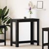 vidaXL Table de bar Ch&ecirc;ne noir 102 x 50 x 103,5 cm Bois d'ing&eacute;nierie