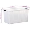 vidaXL Bo&icirc;tes de rangement avec couvercles 5 pcs Transparent 80 L