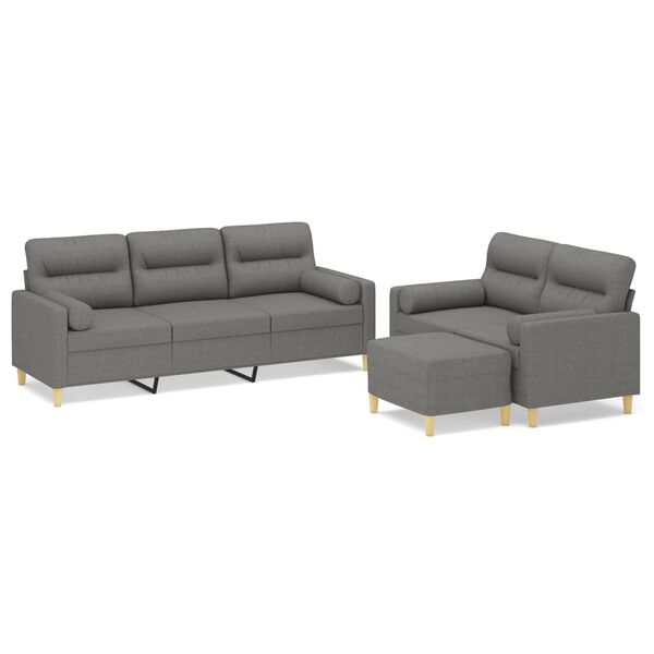 vidaXL Ensemble de canap&eacute;s 3 pcs coussins d&eacute;coratifs et coussins