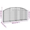 vidaXL Panier de gabions arqué 200x30x80/100 cm Fer galvanisé